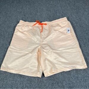 Disney Parks Marvel Shorts Men’s Large Orange White Geometric Beach Tropical